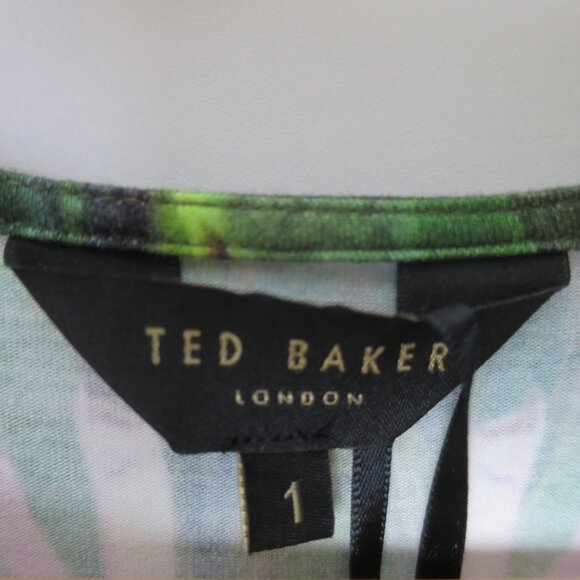 Ted Baker Amberry Paradise Print Midi Dress Size 1 (US 4) - Picture 8 of 10